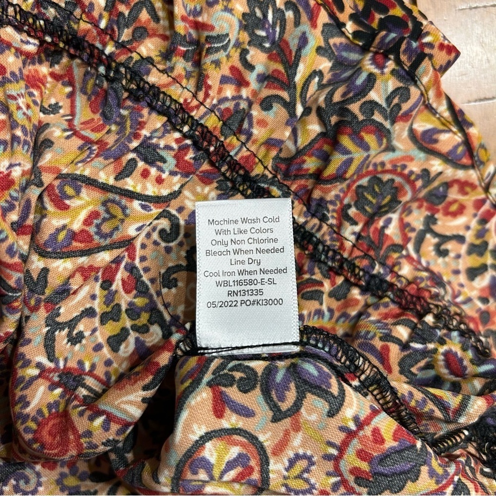 Evereve Women’s Olivia Paisley V Neck Tank Sleeveless Top, Size Small - Picture 10 of 10